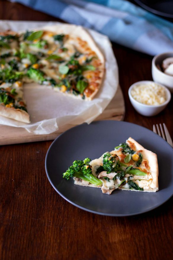 Weiße Pizza mit Gemüse | fructosearm, laktosefrei